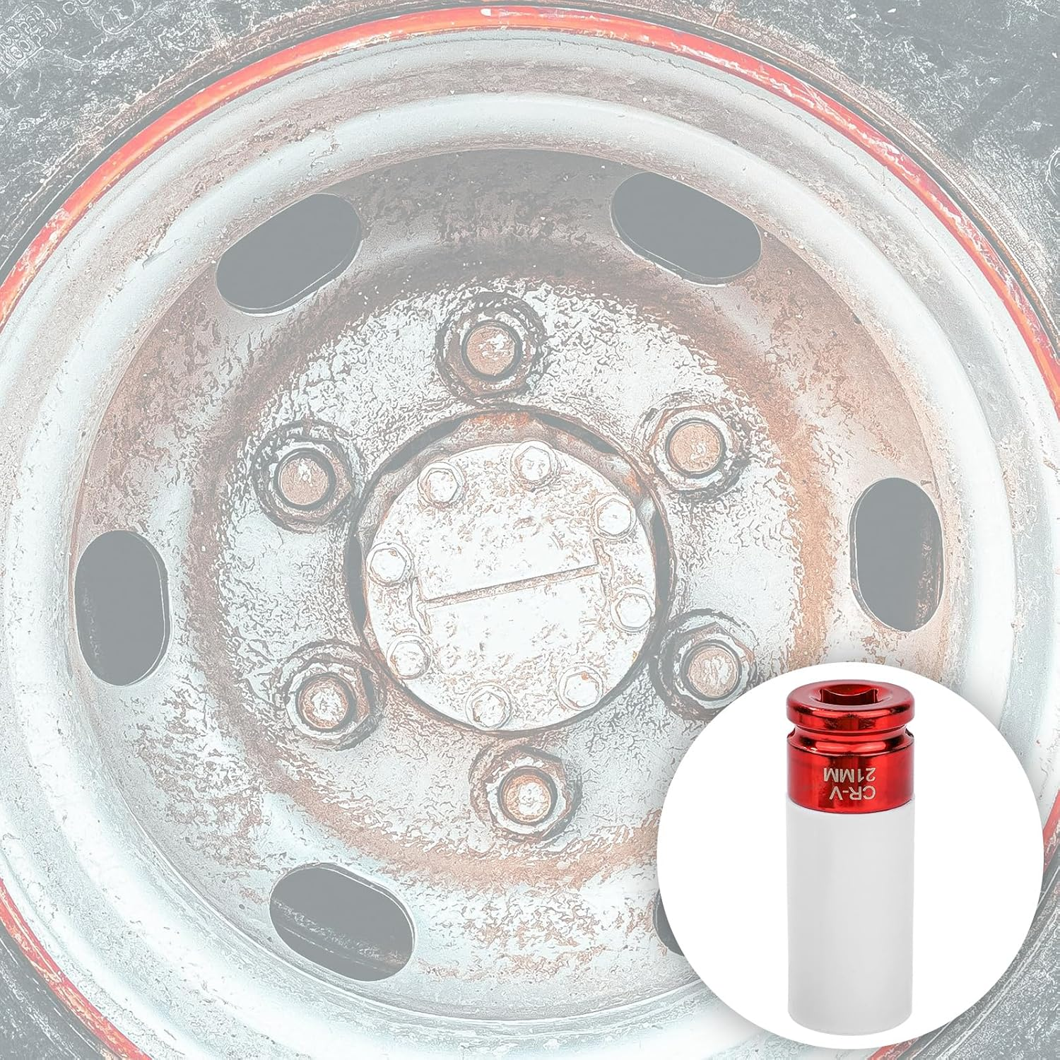 D-Wheel Locking Lug Nut Removal Tool Kit, Steel Drive Wheel Lock Key with Socket Anti-Theft Wheel Nut Remover & Installer for Automotive Repair image number 6