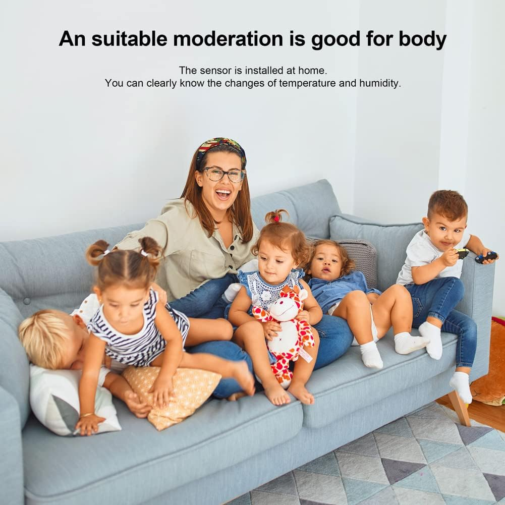 Mingzhe Tuya Zigbee Temperature Humidi Sensors Indoor Detector APP Real-Time Monitoring Intelligent Linkage Compatible Wi Alexa Need to Be Used Wi Gate-Way image number 4