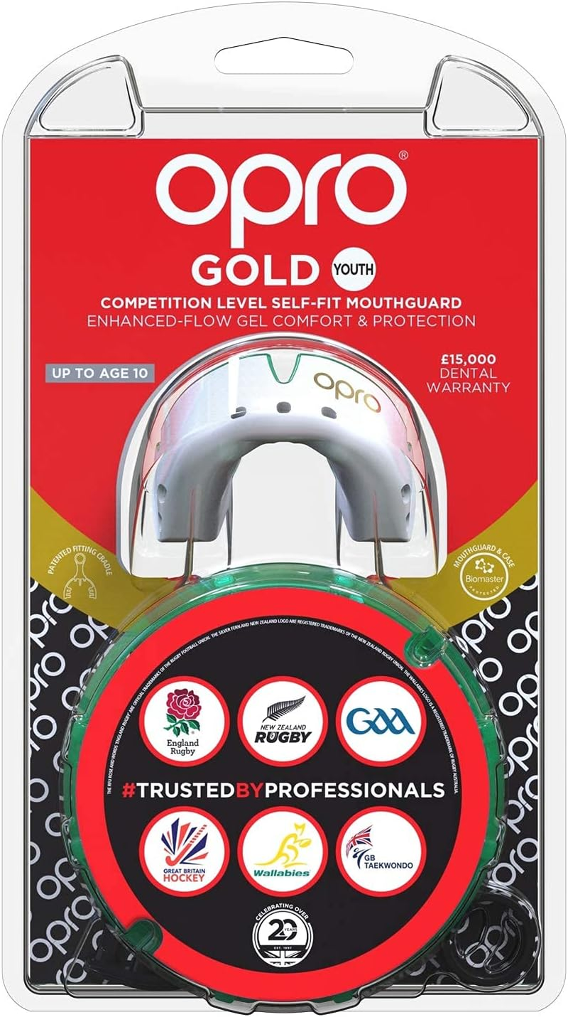 OPRO SELF-FIT JUNIOR GOLD - WHT/MINT image number 6