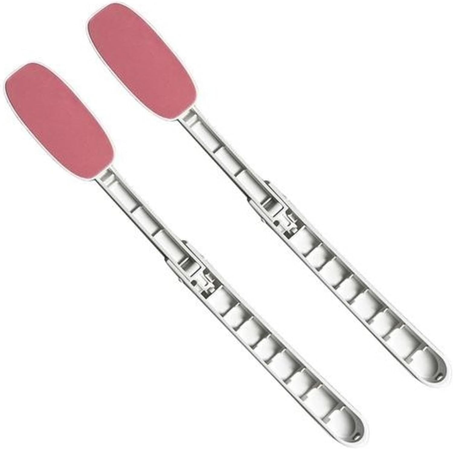 2Pcs Folding Lotion Applicator for Back,Long Handled Back Lotion Applicator,Back Cream Applier for Senior,Sunscreen Applicator for Back Foldable,Back Applicator for Cream (Grey,Rose Red)