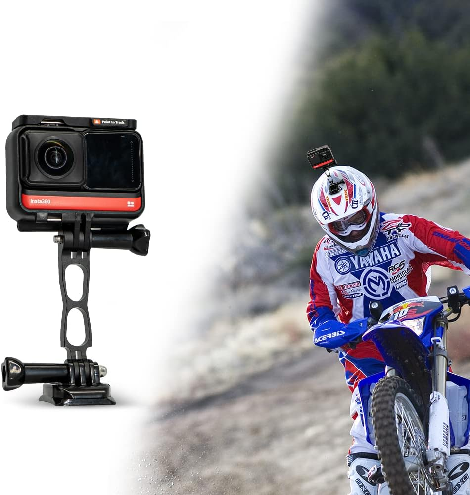 SUREWO Aluminum Alloy Extension Arm Mount 9 CM Metal Pole Helmet Stick Bike Mount Compatible with Gopro Hero 13/12/11/10/9/8/7/(2018)/6/5 Black,Apeman/Akaso/Campark/Dji Osmo Action Cameras and More