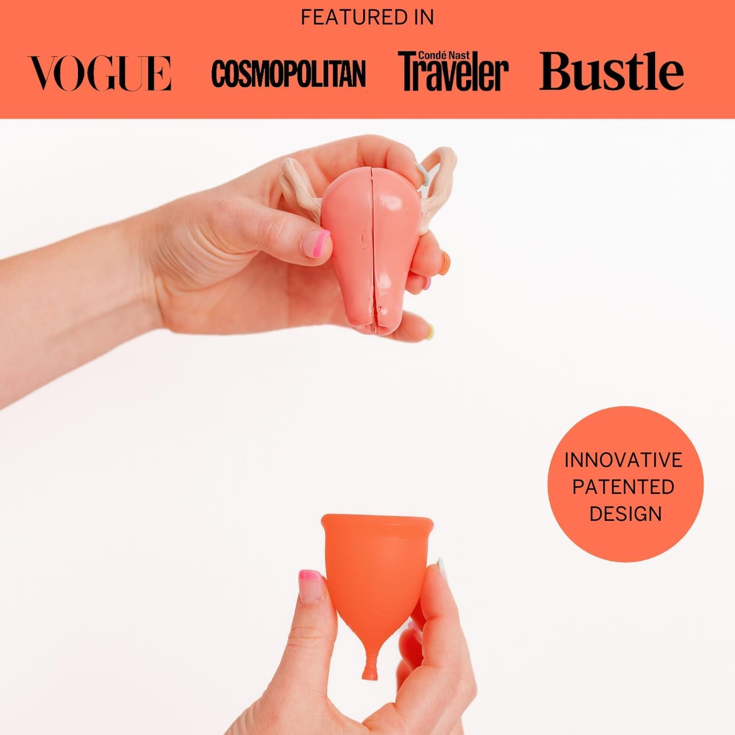 Pixie Menstrual Cup - No Metals or Toxins - 100% Medical-Grade Silicone - Ranked 1 for the Most Soft Reusable Period Cup - Wear 12 Hours - Tampon Alternative - Buy One We Give One (Large) image number 6