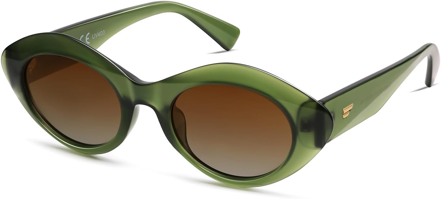 VANLINKER Polarized Trendy Thick Oval round Sunglasses for Women Retro Shades VL9825