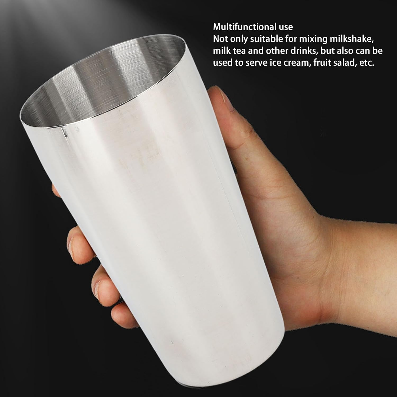 Milkshake Mixing Cup, 750Ml 304 Stainless Steel Milkshake Ice Cream Mixer Mixing Cup, Proof Milkshake Cup for Milkshakes, Juices, Ice Cream, Fruit Salads image number 6
