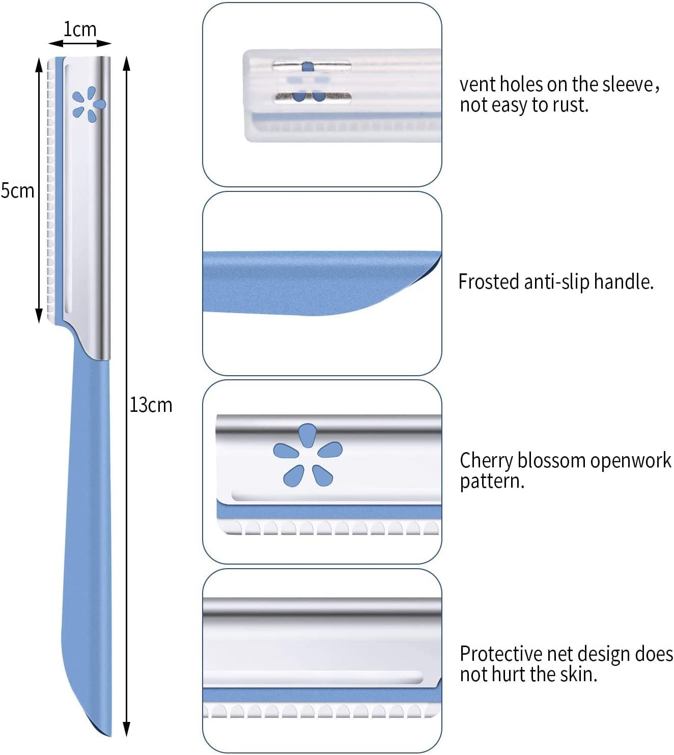 Eyebrow Trimmers - Eyebrow Razor for Women, Multipurpose Face Razors for Women and Men with Precision Cover image number 2