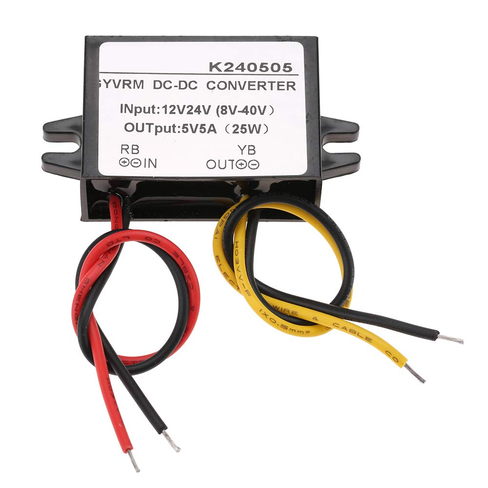 Voltage Regulator 12V/24V to 5V 5A DC-DC Converter Step down Power Supply Module Power Adapter image number 2