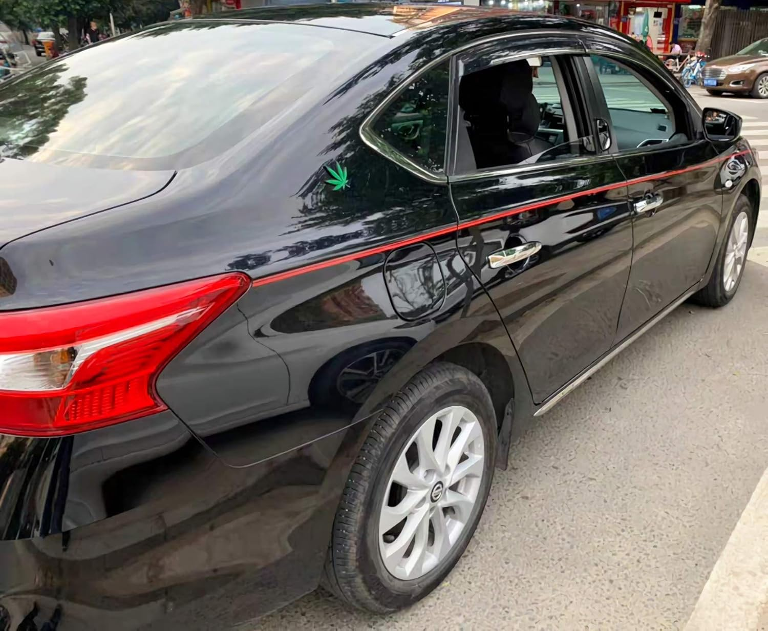 KEQKEV Red Pinstripe Tape Car Body Side Stripe Decal Waistline Sticker Auto Pinstripe Tape for Cars image number 6