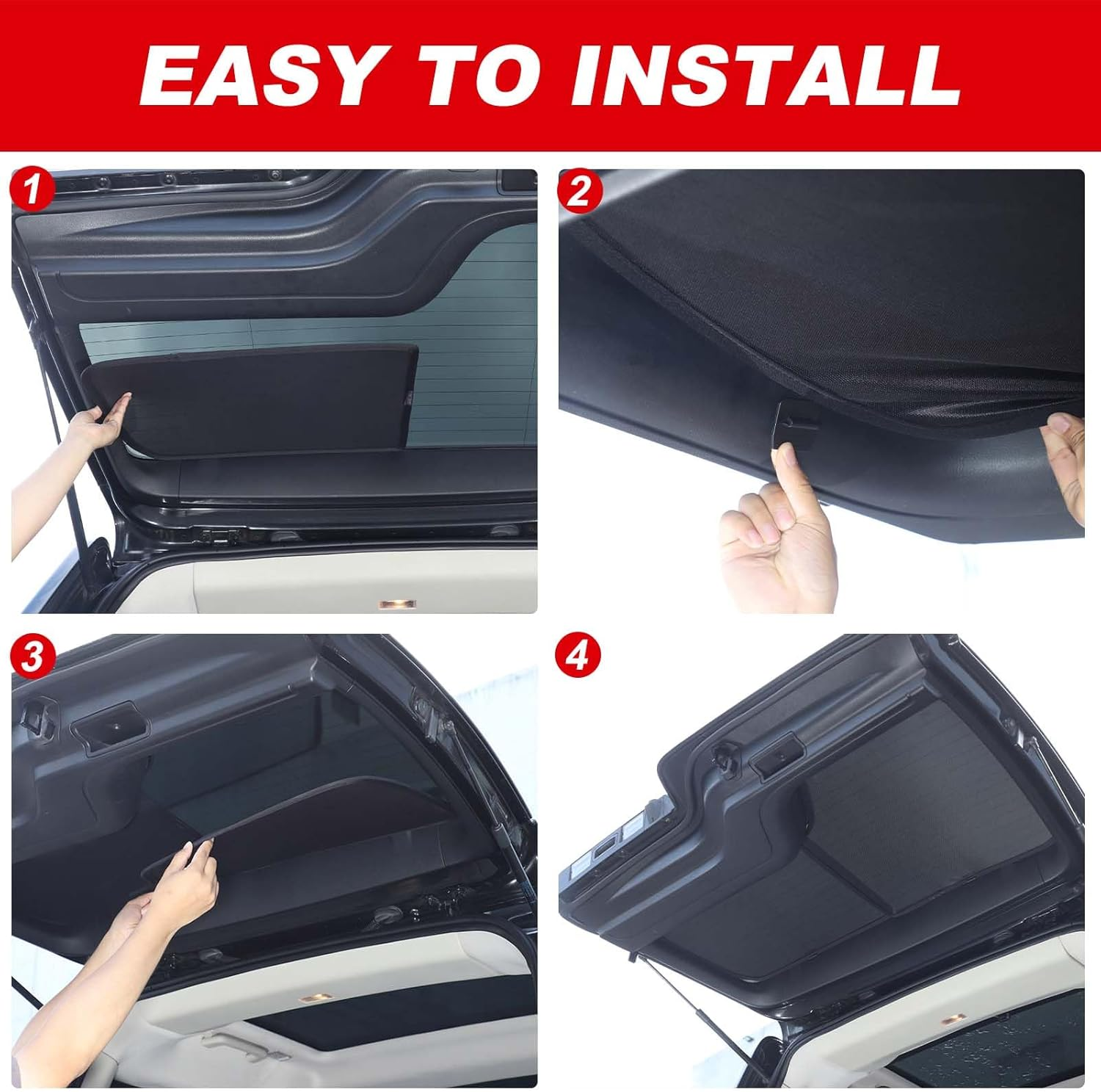 Window Sun Shade Compatible with Land Rover Discovery Accessories | Windscreen Blind Mesh | Polyester (Side & Trunk Windows 10Pcs, 2010-2016 Discovery 4) image number 2