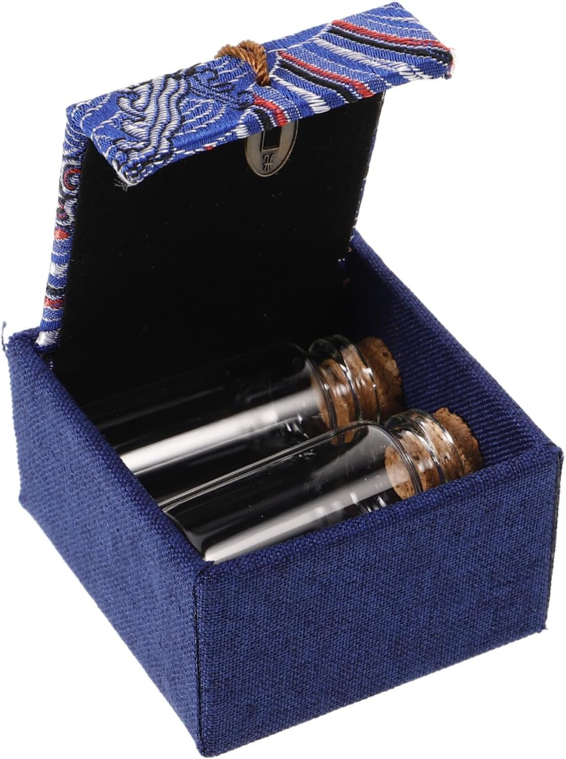 Baby Umbilical Cord and Fetal Hair Keepsake Box Set 2 Preservation Bottles, Diy Newborn Hair and Milk Teeth Souvenir Storage in Red Box for Infant Memory Collection image number 4