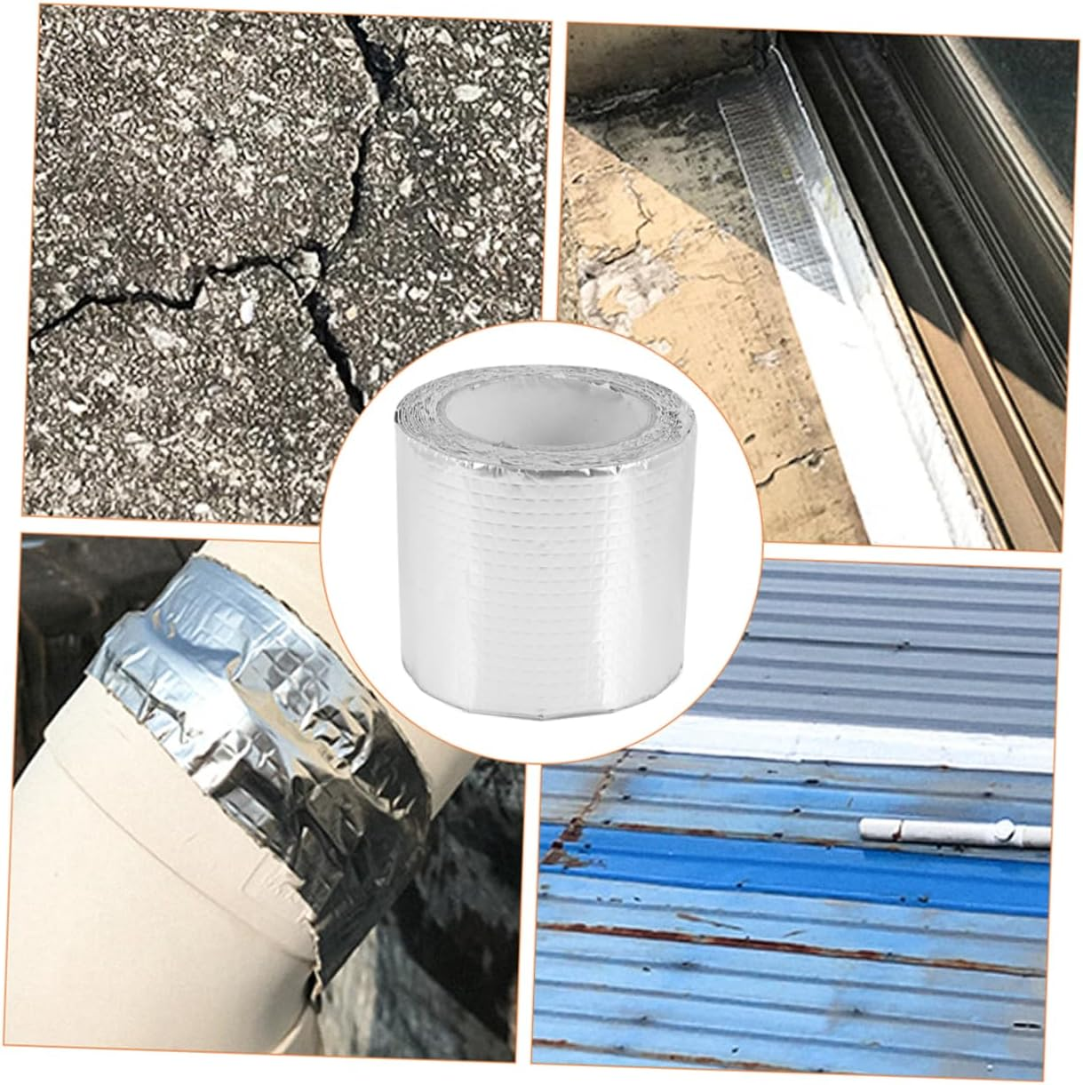 Mobestech Roof Tape Aluminum Foil Self-Adhesive Sealing Tape for Rv Roof Repair Gaps Caulk image number 6