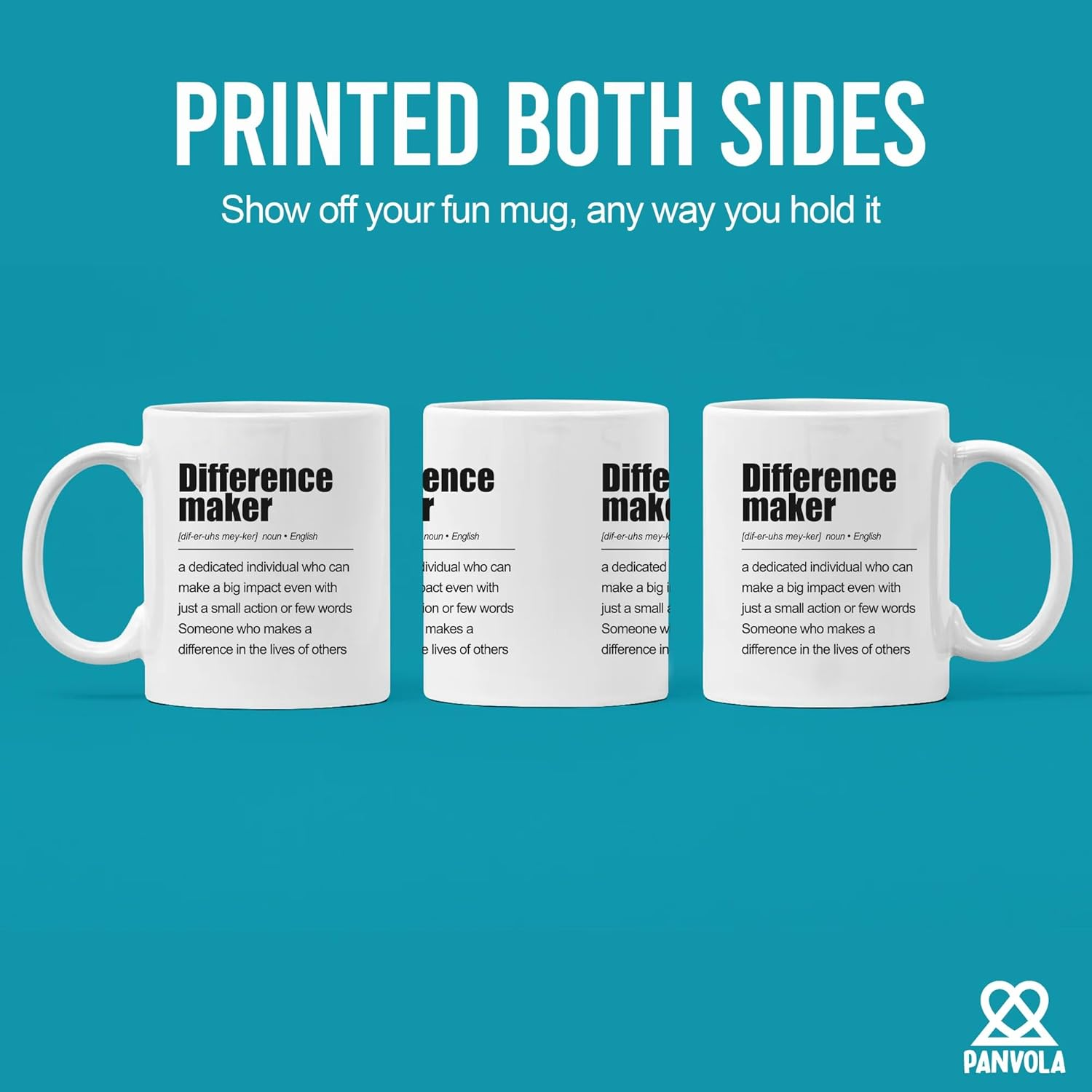 Difference Maker Definition Mug Inspirational Gifts for Women Men Retirement Gifts to Coworkers Boss Leader Teacher Ceramic Mug 11 Oz White image number 5