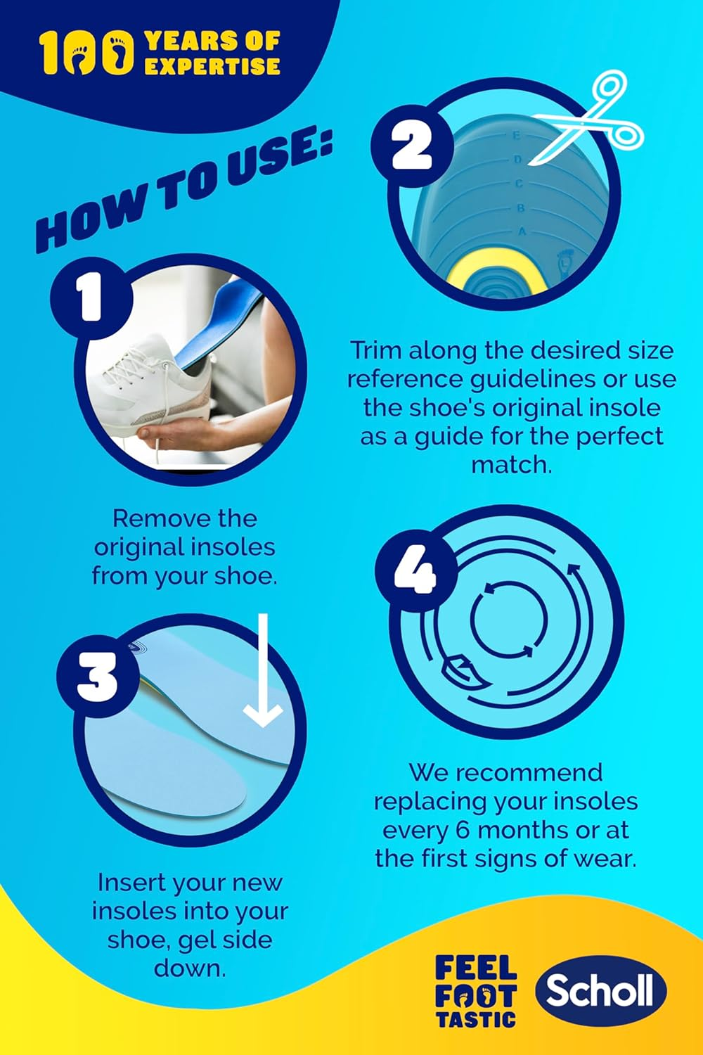 Dr. Scholl'S Run Shock Absorbing Insoles, Small &ndash; Helps Prevent Knee Pain, Shin Splints & Plantar Fasciitis Relief &ndash; Arch Support Insoles for Running & Jogging &ndash; 1 Pair image number 2