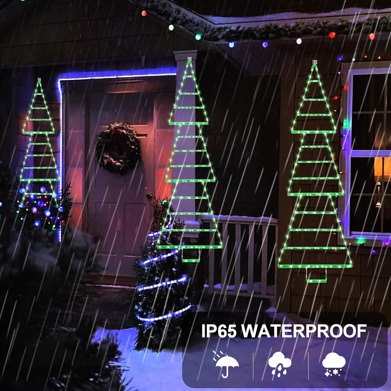 Outdoor Christmas Decorations Christmas Ladder Lights image number 2