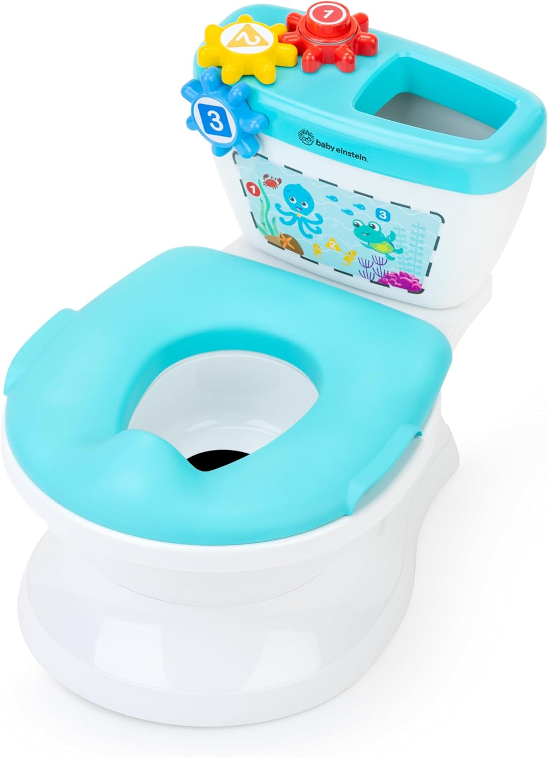 Baby Einstein Geared for Success 2-In-1 Potty Training System, Toilet & Potty Seat Included, Ages 18+ Months, with Music and Spinning Gears