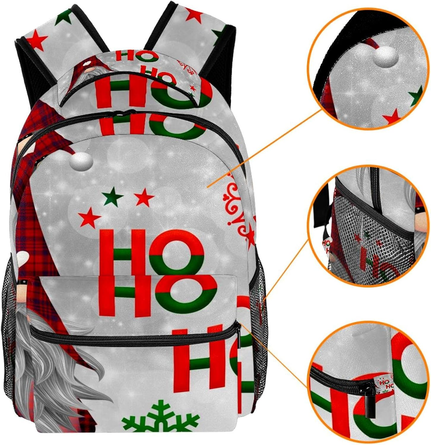 Christmas Backpack Students Shoulder Bags Travel Bag College School Tote Backpacks image number 5