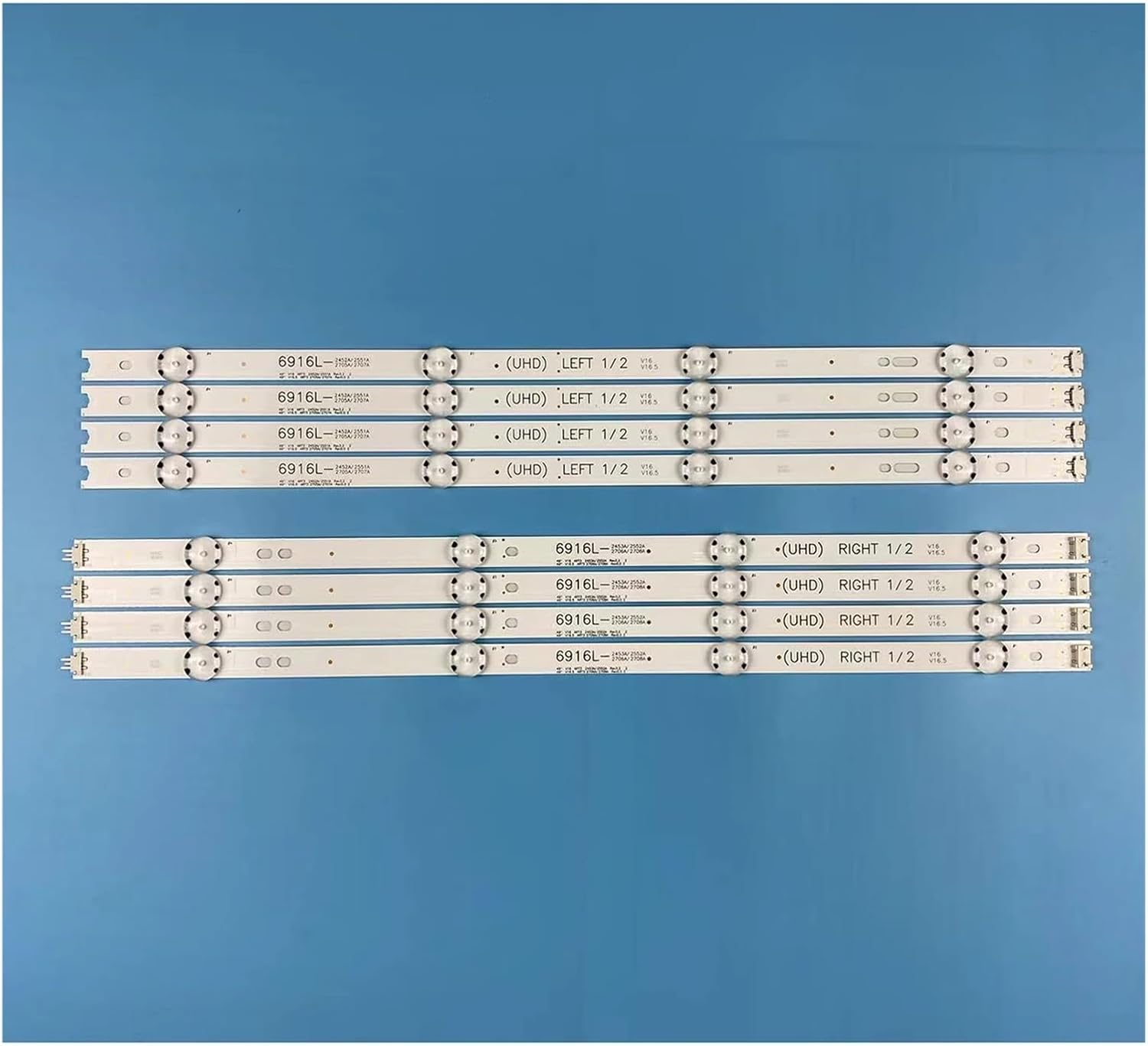 8 Pcs/Set LED Backlight Strip for 49Inch TV 49UH603V 49UH620V LC490DGE 6916L-2705A 6916L-2706A 6916L-2707A 6916L-2708A (Size : 1 Set) image number 2