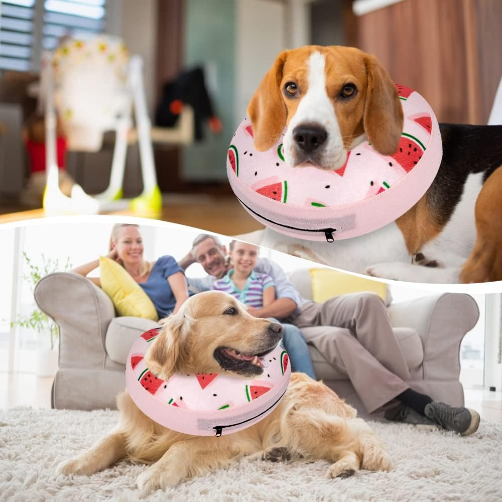 Slowton Inflatable Dog Collar, Pet Soft Protective Neck Collar for Recovery after Surgery, Adjustable Washable Elizabethan Collar Cone for Dogs and Cats Prevent Pet from Licking Biting Wound Healing image number 4