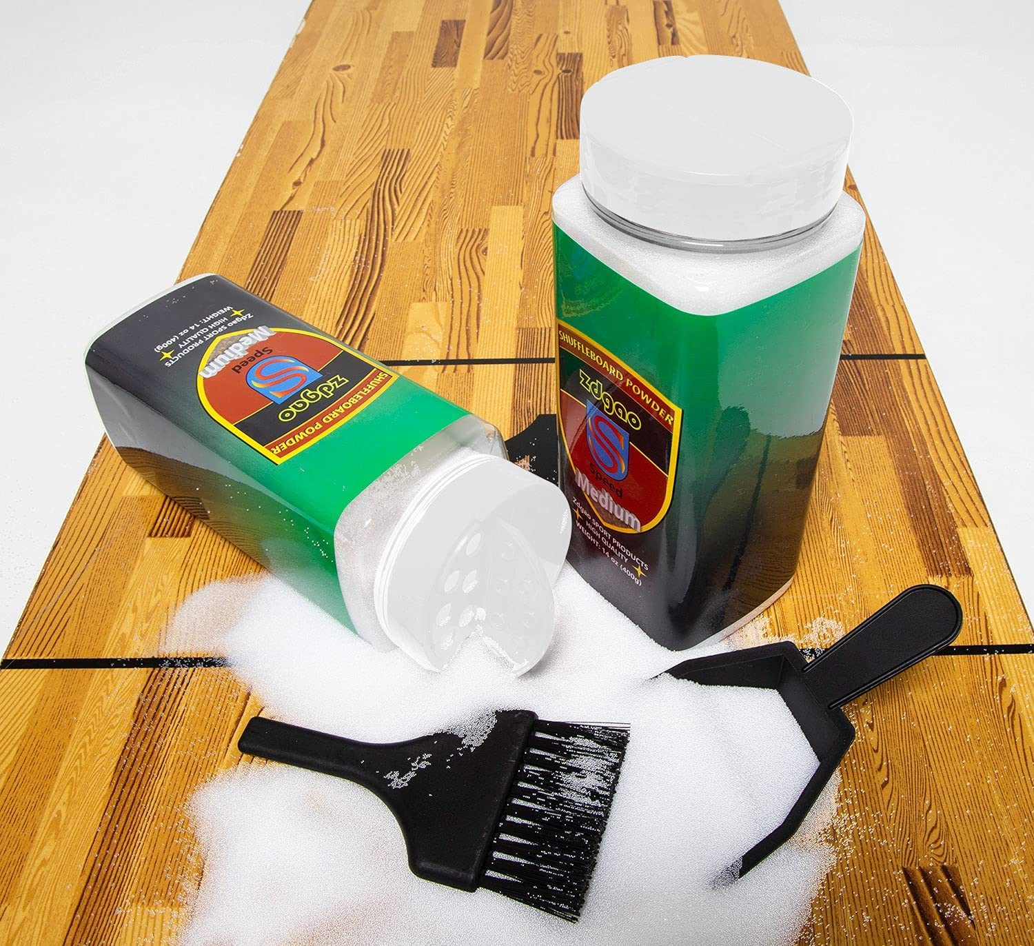 Shuffleboard Sand - Shuffleboard Wax with Mini Dustpan and Mini Brush, 2 Cans(2&times;14 Oz) image number 5