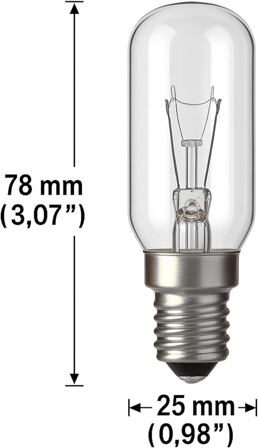 Genie 40 W Cooker-Hood Bulb (E14, T25, 2-Pack) - Dimmable, 2700 K Warm White Range-Hood. image number 4
