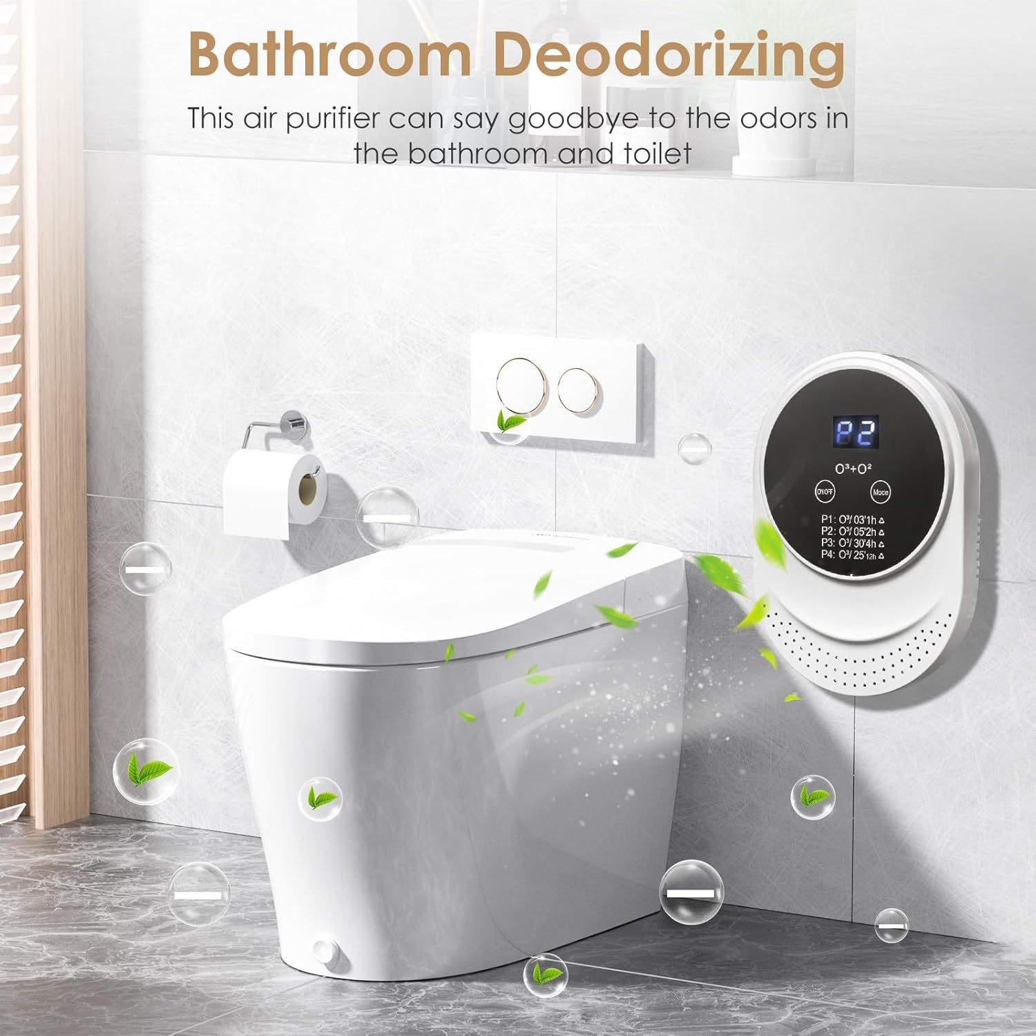 PVACG Cat Litter Deodorizer Air Purifier for 99% Dog Poop Strong Odor Air Ionizers for Home Toilet Kitchen Pets House Car Portable Air Purifier for Bedroom (1) image number 1