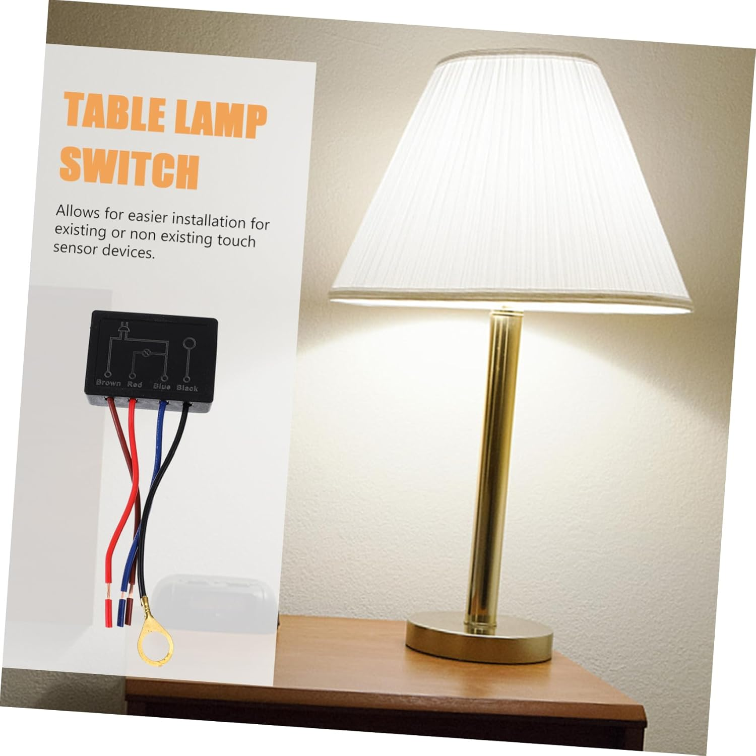 Jojofuny Touch Lamp Dimmer Module 4-Level Touch Control for Table Light Accessories Compatible with Dimmable Led Bulbs Easy Installation image number 3