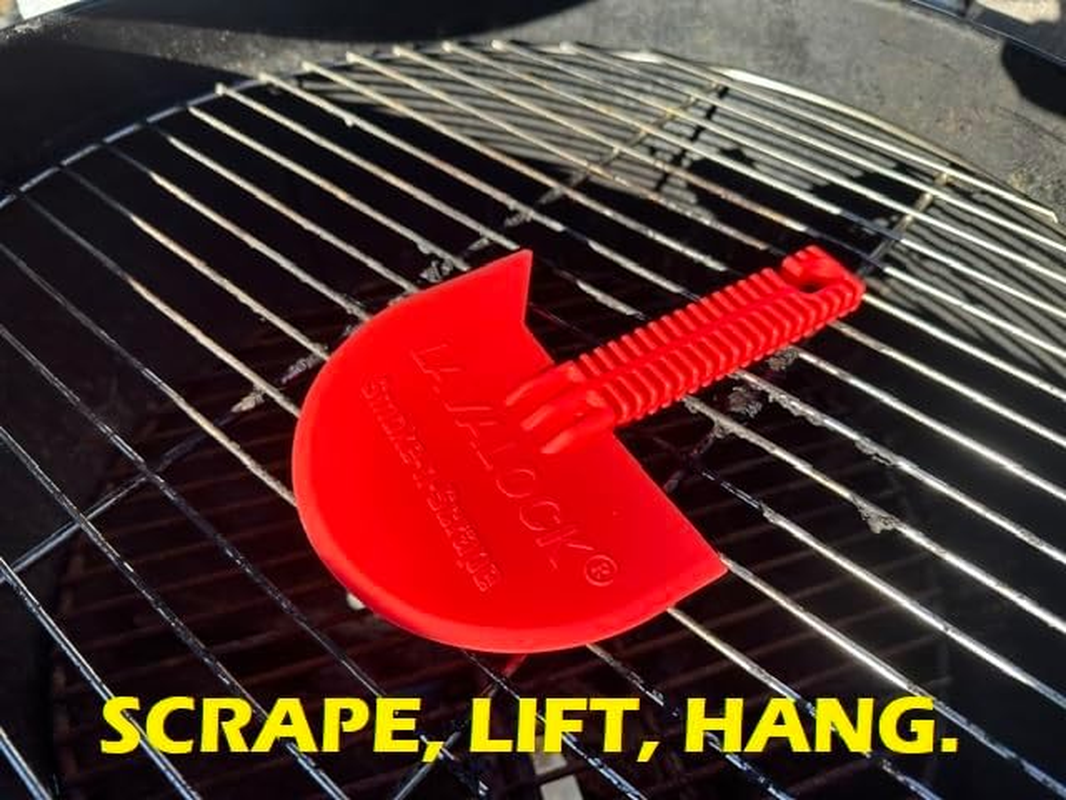 Lavalock Smok-N-Scrape Grill and Smoker Scraper, Residue Remover Cleaning Tool for Weber Kettle, Weber Smokey Mountain, UDS, WSM (Red Smoke-N-Scrape) image number 6