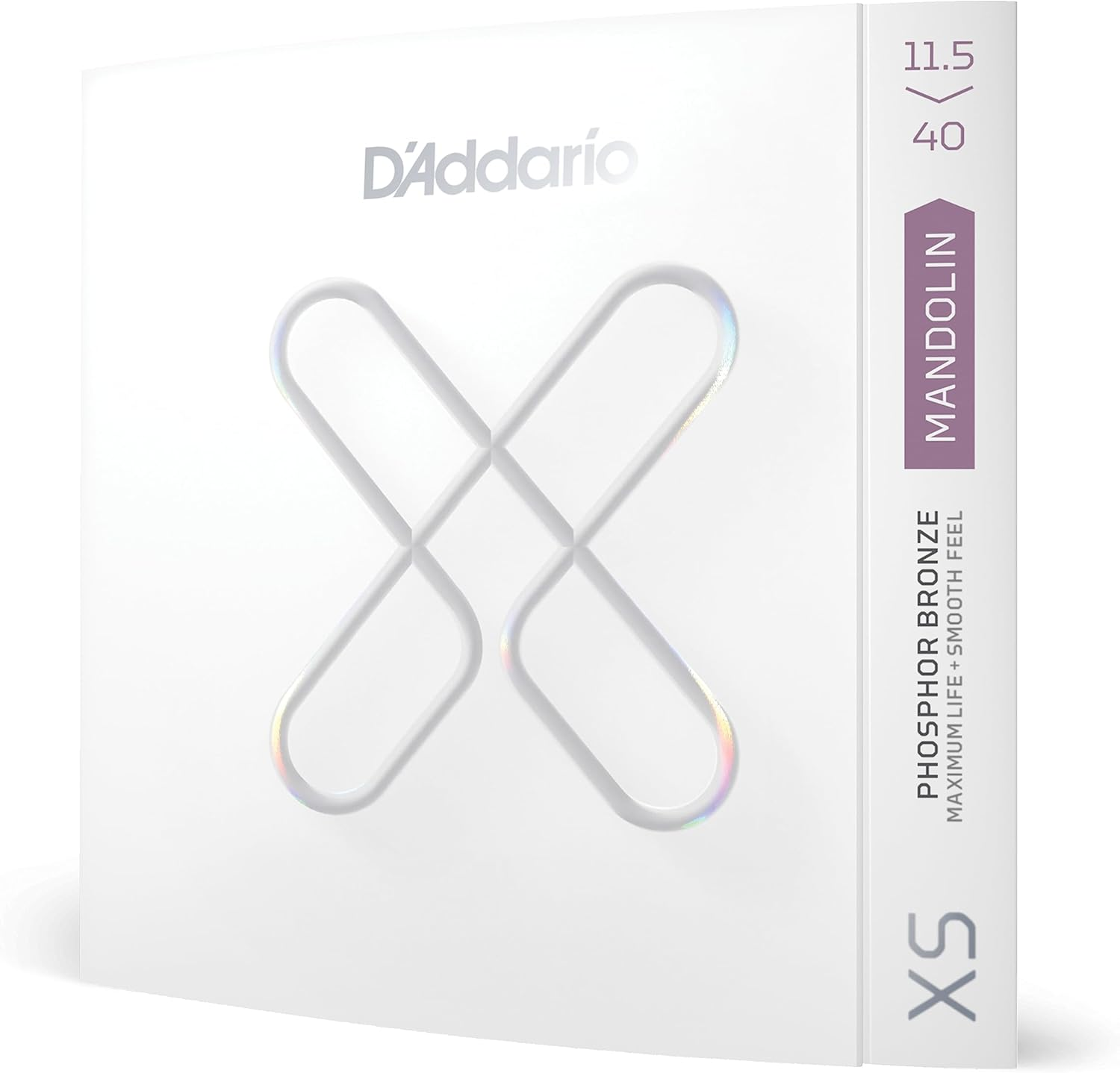 D'Addario Mandolin Strings - Coated Mandolin Strings - XS Phosphor Bronze - for 8 String Mandolin - Maximum Life, Smooth Feel - XSM11540 - Custom Medium, 11.5-40 image number 2
