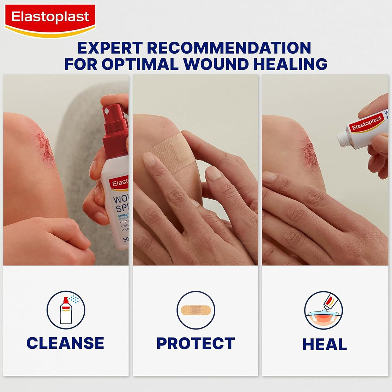 Elastoplast Flexible Fabric Plasters - Assorted Sizes (100 Pack) | Breathable & Water-Repellent Material | Protects Wounds from Dirt & Germs | Stretchy Adhesive Fabric Bandages | Ideal for Joints image number 2