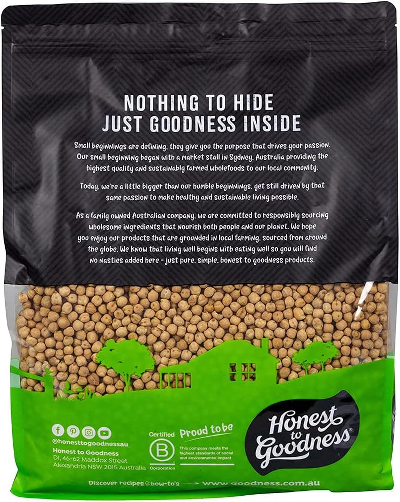 Honest to Goodness Organic Chickpeas, 5Kg - a Hearty and Nutritious Legume. from Creamy Hummus to Hearty Soups, Their Earthy Taste and Texture Is a Pantry Favourite. image number 3