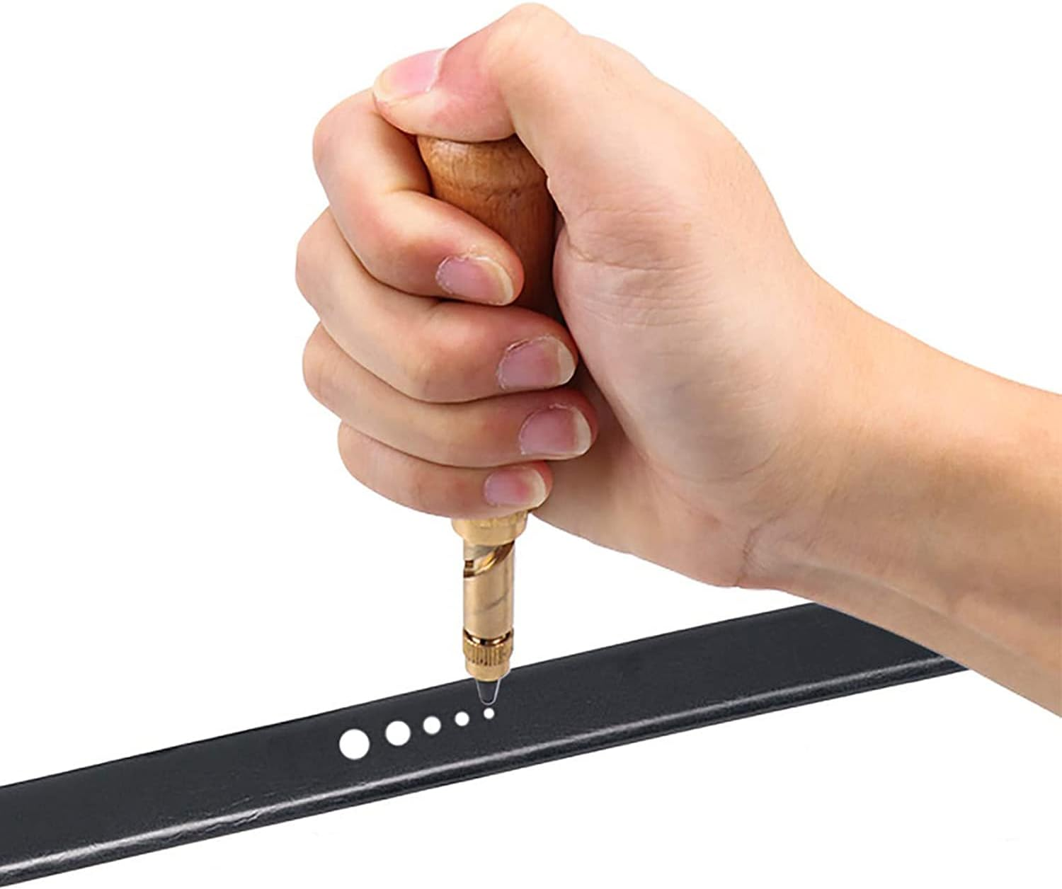 Supkeyer Adjustable Screw Hole Punch Auto Leather Tool Bookbinding Drill Tool,Paper Punch,Craft Punches, 6 Tips Sizes 1.5Mm 2Mm 2.5Mm 3Mm 3.5M 4Mm image number 4