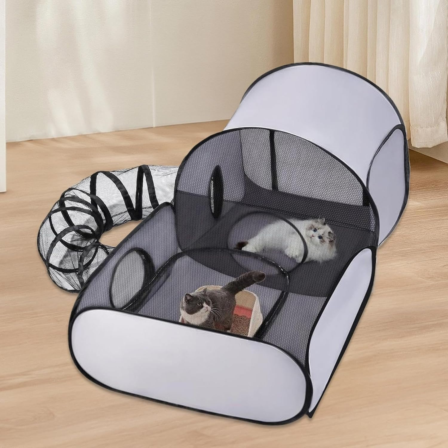 Gazocua Portable Cat Tent, Outdoor Cat Run, Cat Play Pen, Portable Pet Tent for Small Animals Indoor and Outdoor Use, for Cats Puppies Indoor and Outdoor Use image number 1