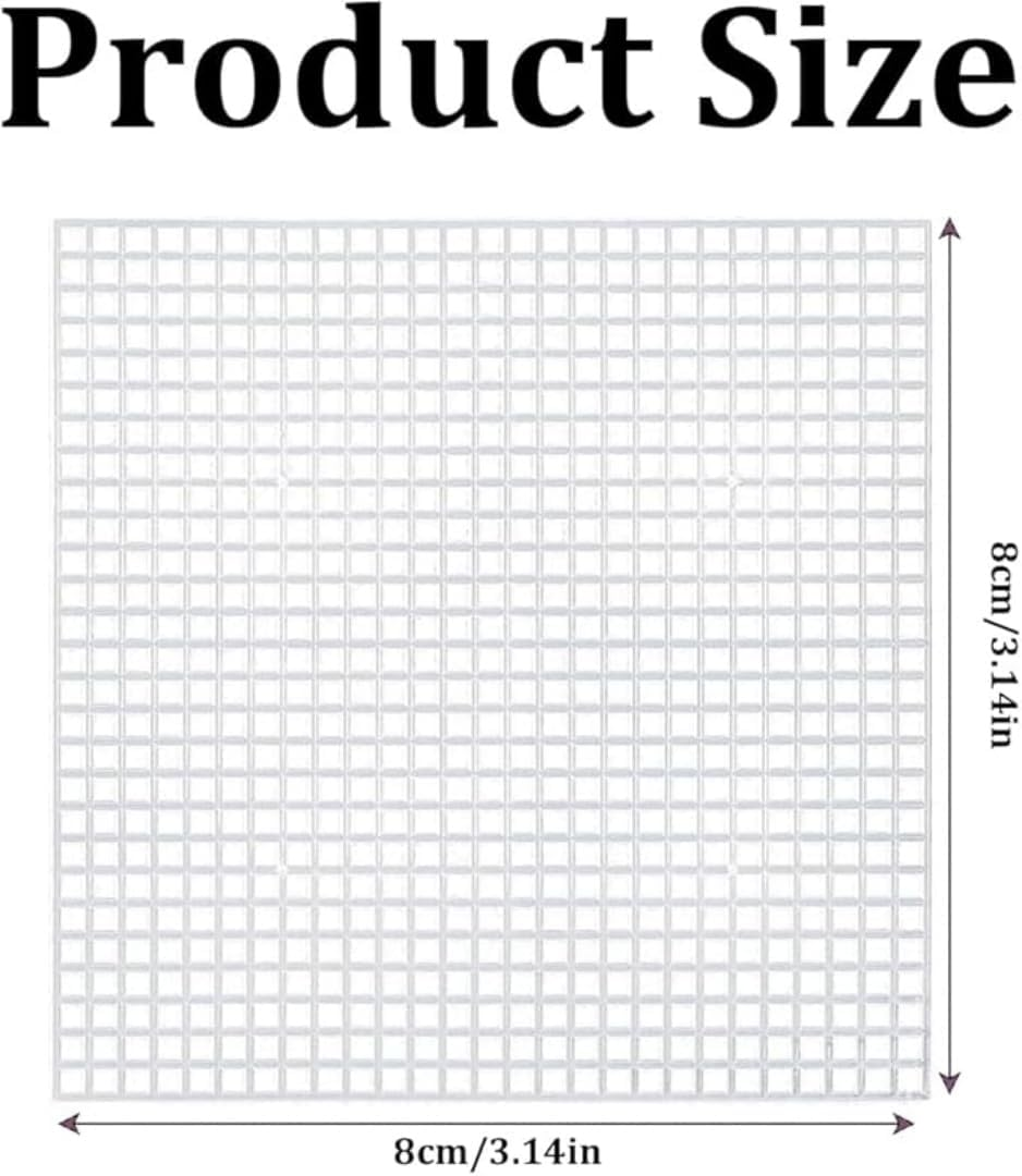 10Pcs Sheets Handwoven Baseboard Embroidery DIY Pads Bag DIY Material Plastic Mesh Pads Plastic Mesh for Embroidery Plastic Canvas for Bag Sewing，For Embroidery Crafting Knit and Crochet Projects image number 2