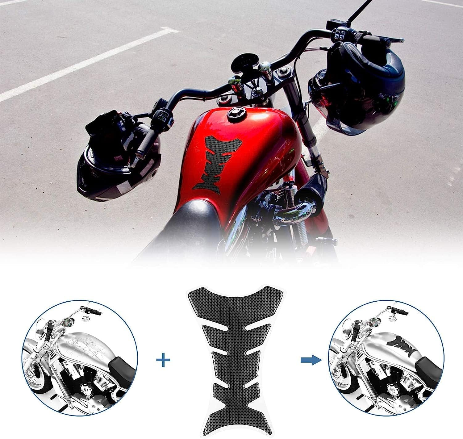Universal Motorcycle Tank Pad Protector,Gas Tank Tank Sticker Protector Tank Traction Pads Tank Pad Protector for Motorcycle for Honda CBR 250R 500R 1000RR image number 5