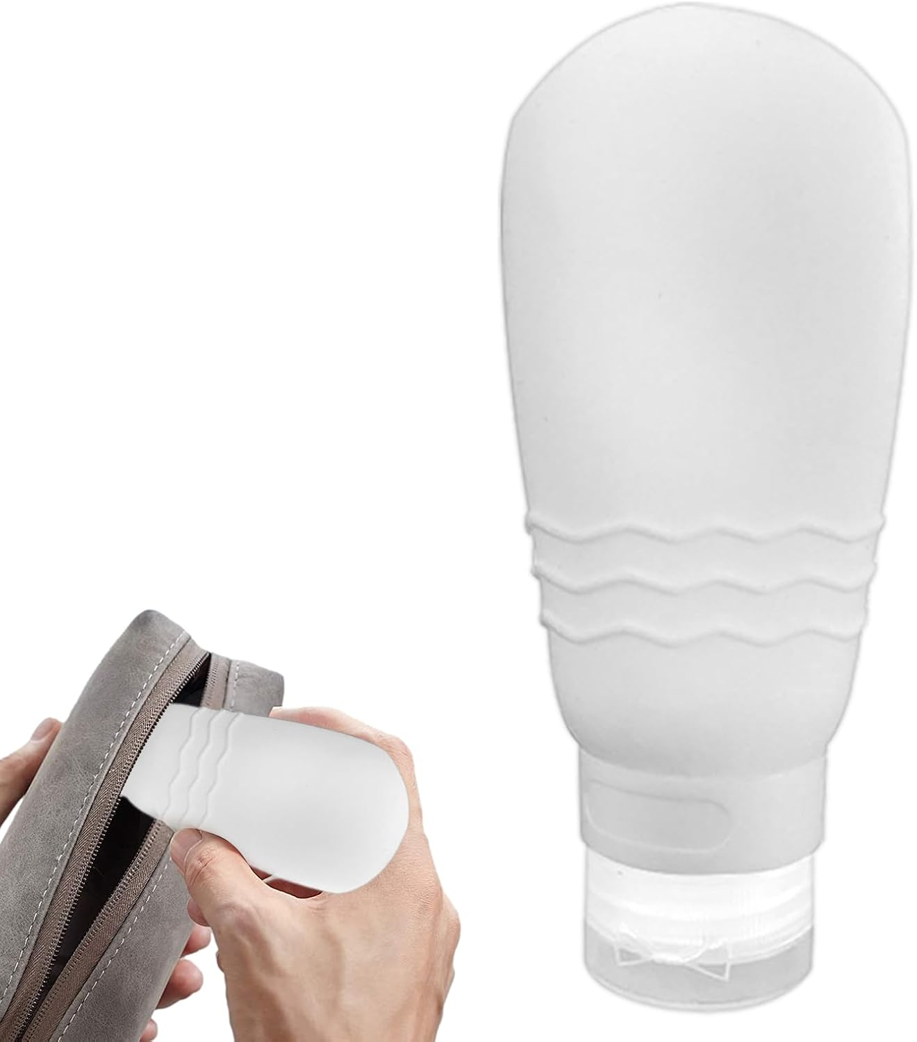 Travel Size Silicone Bottles | Squeeze Bottles Reusable Portable Cosmetic Supplies for Gel, Shampoo, Conditioner, Lotion, Cream Maciun