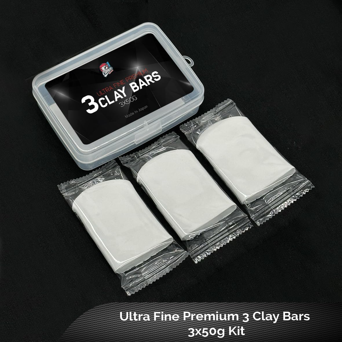 Cobra WRAP TOOLS Ultra Fine Premium 3 Clay Bars - Detailing Clay Bar Cleaner for Cars - Cleans All Paint Types & Clear Coats - Perfect for Comprehensive Car Detailing & Smooth Finish | (3X50G Kit) image number 1