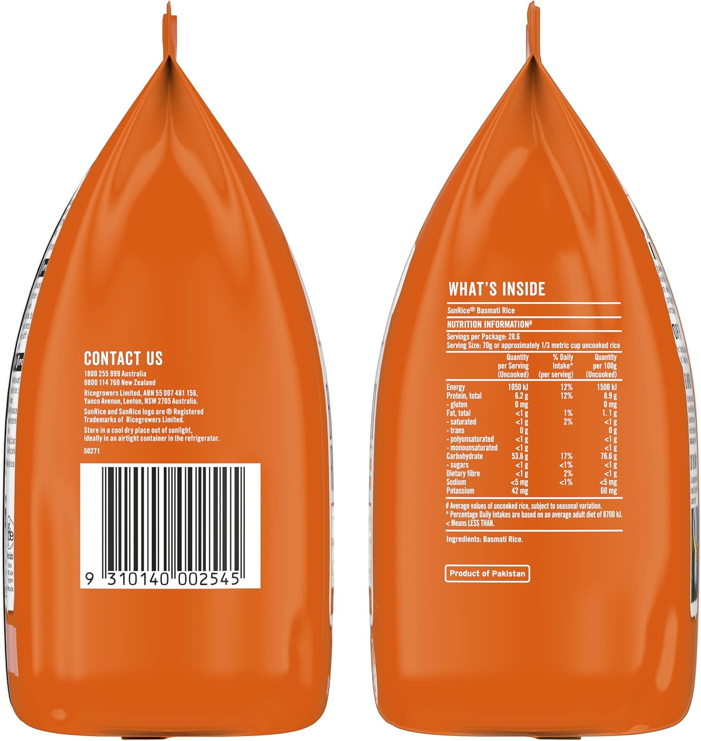 Sunrice Basmati Rice 2Kg