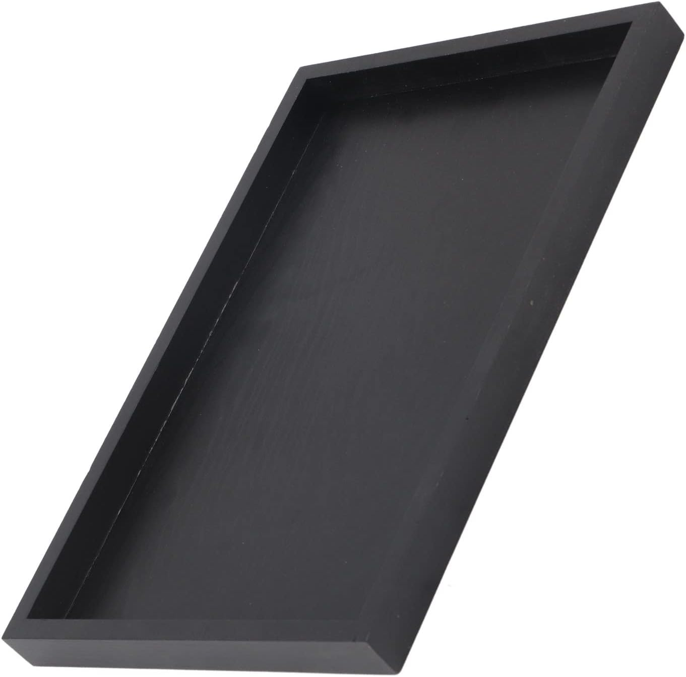 Rectangle Solid Wood Serving Tray, and Durable, Modern and Elegant for Restaurant, Home, with Raised Edges, Easy to (30 * 20 * 2Cm) image number 2