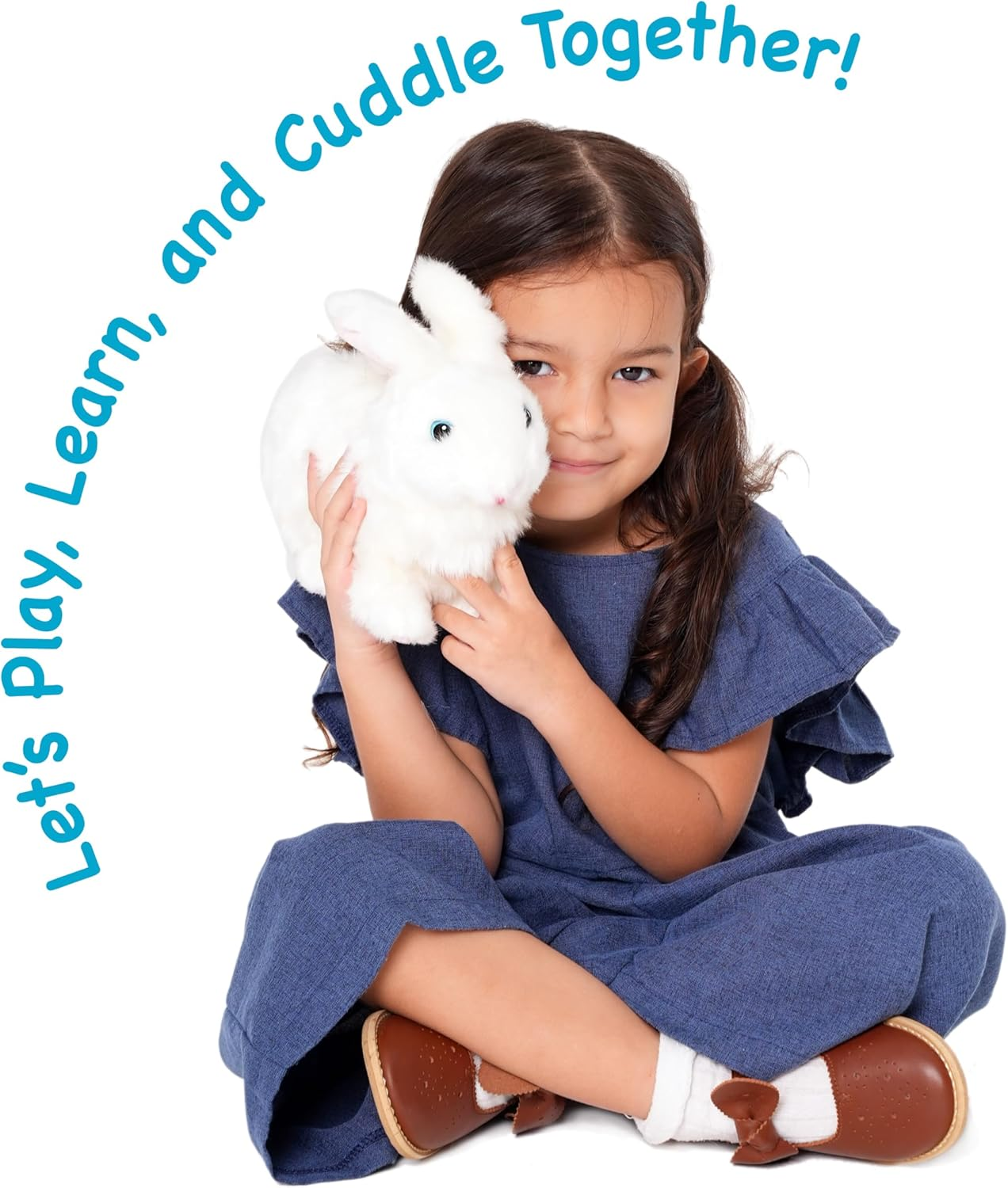 Tigerhart Wren the White Rabbit - 10 Inch Stuffed Animal Plush image number 3