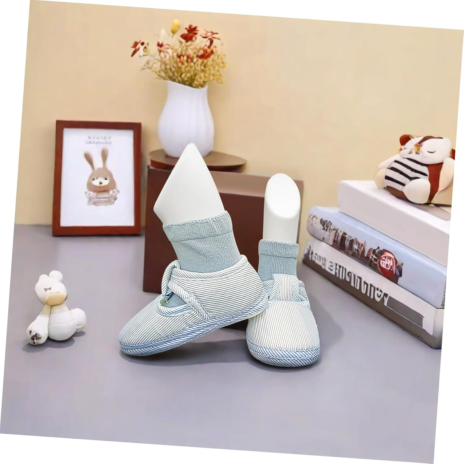 Ciieeo 4Pcs Foot Mold Plastic Small Foot Model Shoe Mannequin Shop Accessory for Displaying Boy Girl Shoes image number 5