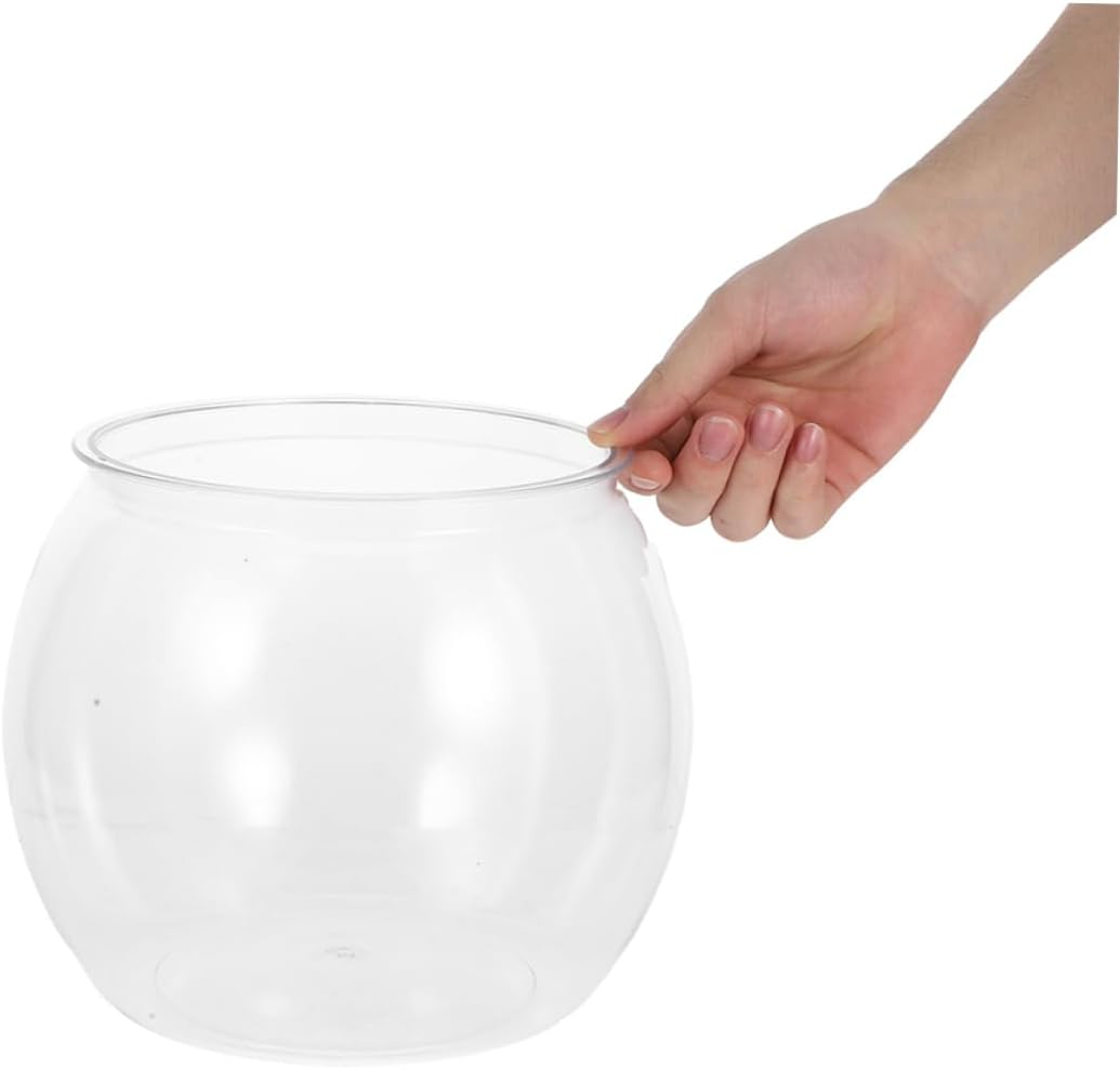 Compact Transparent Aquarium Tank for Betta Goldfish and Small Aquatic Pets Unbreakable Clear Plastic Desktop Fish Bowl Pet Material for Office and Home Decoration image number 3
