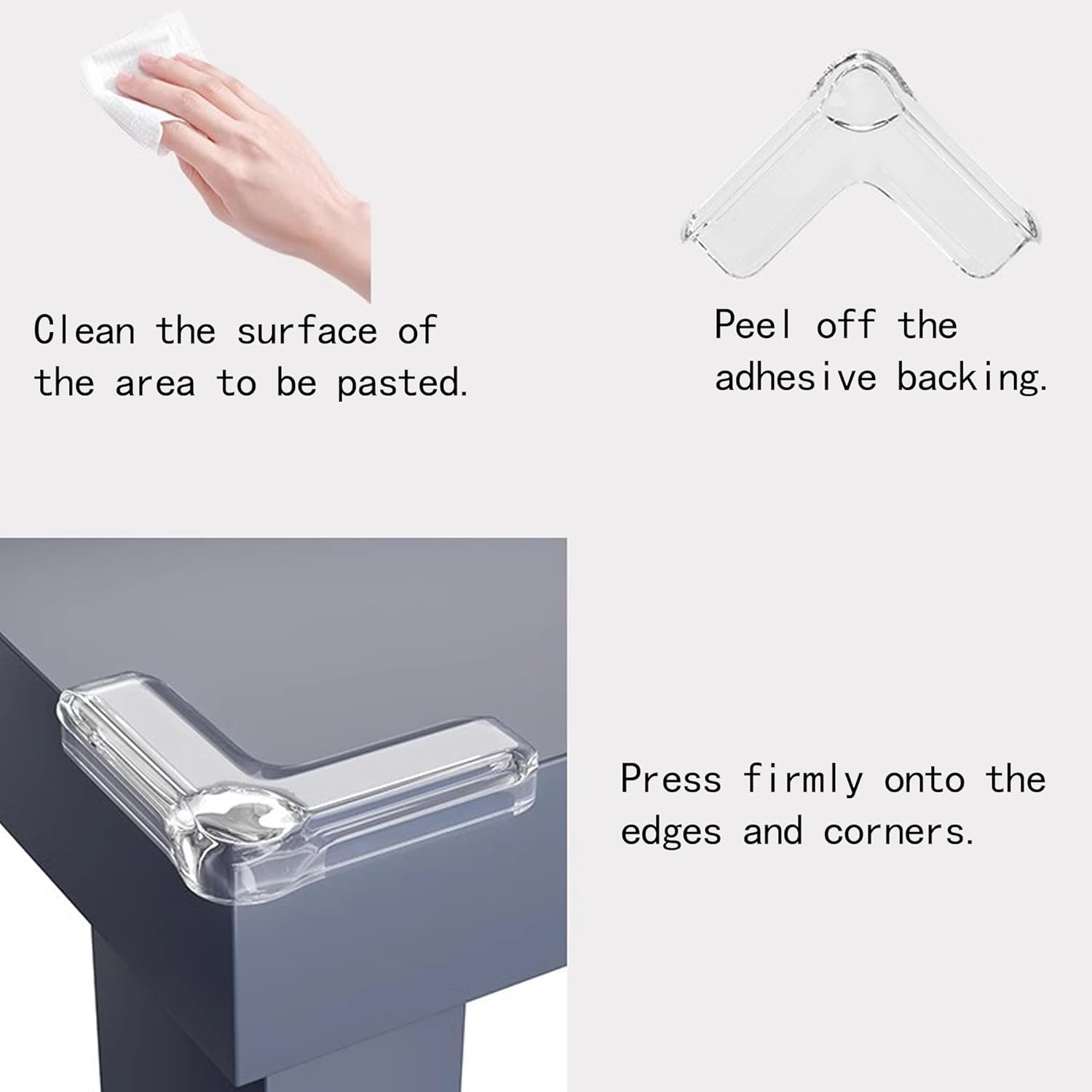 Baby Proof Corner Protectors, 30-Pack Transparent Airbag Edge Guards for Furniture, Glass Table Corner Covers, Window Corner Safety Bumpers for Kids Safety, Easy Install Anti-Collision Padding image number 1