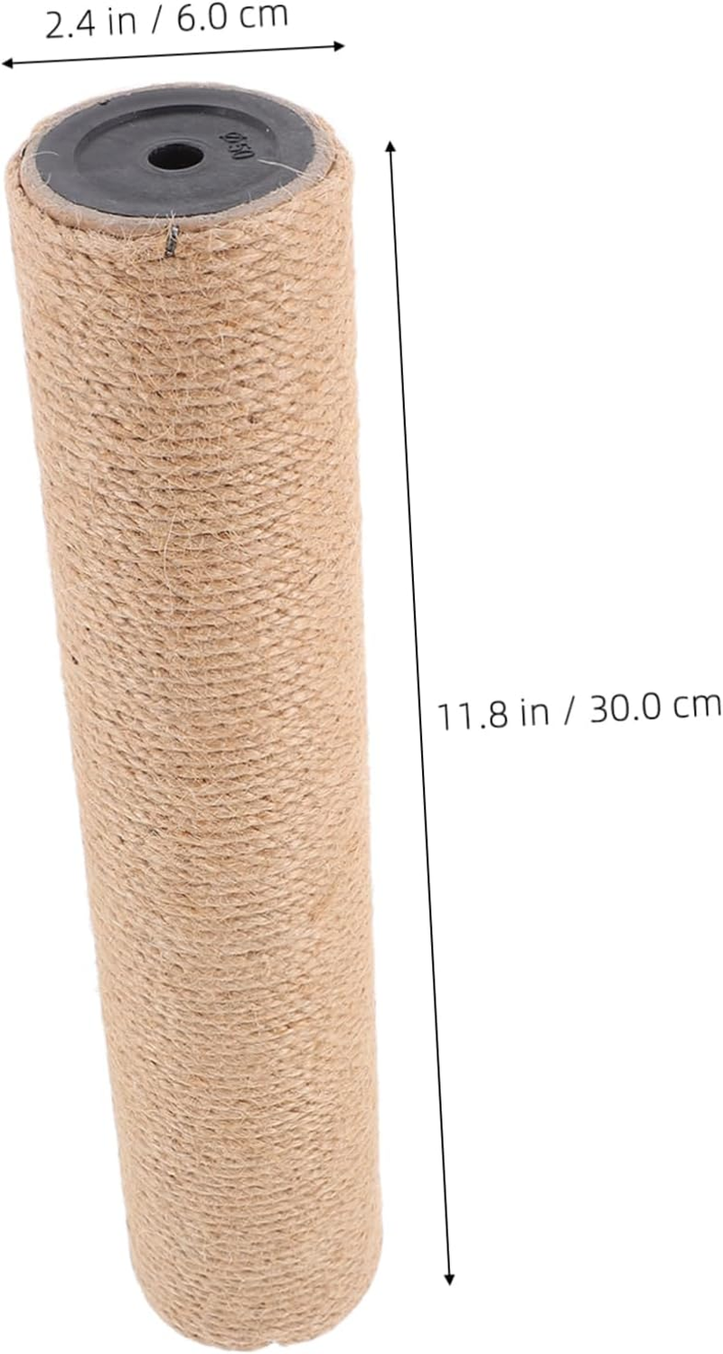 Generic Cat Scratching Post Replacement Natural Jute Pole with Stable Stand Durable Cat Climbing Frame Accessory for Indoor Cats image number 1