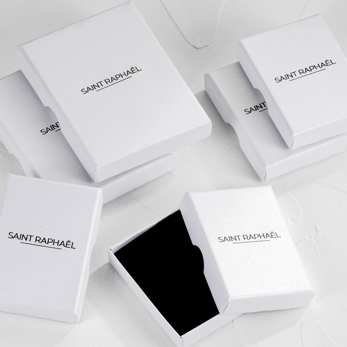 SAINT RAPHA&Euml;L Crystal Leaf Huggie Earrings image number 2