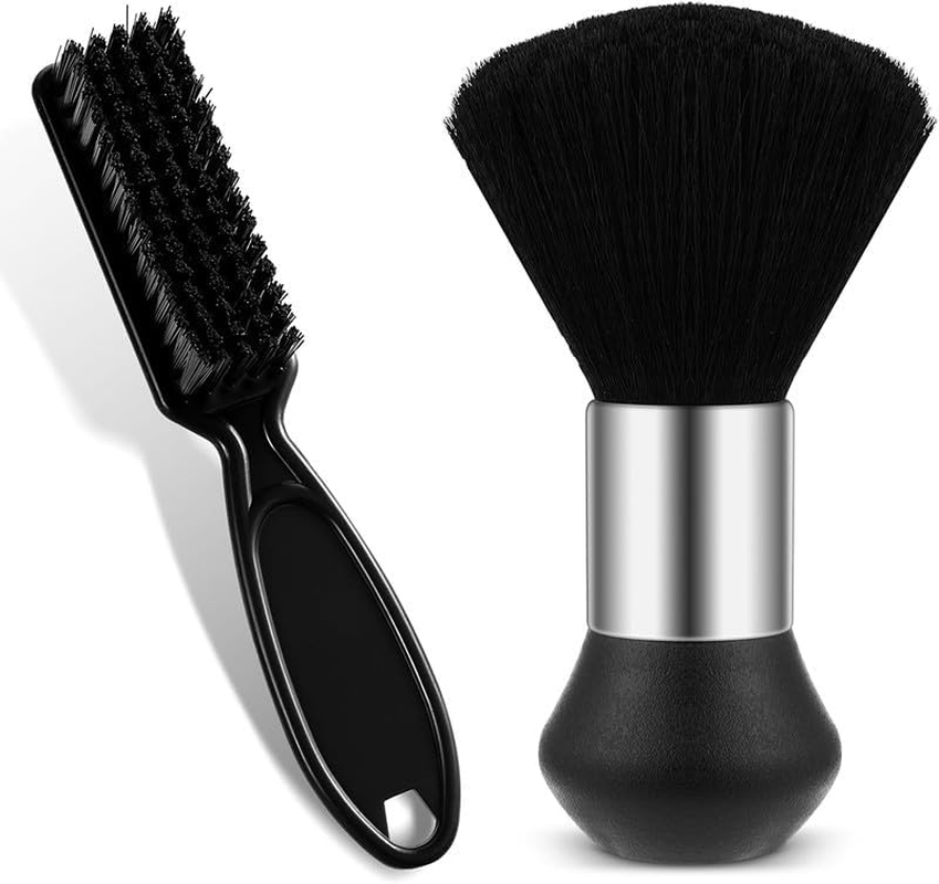 Black Barber Brush Neck Duster, 2Pcs Hair Cutting Brush Soft Barber Trimmer Clipper Cleaner Hairbrush, Soft Hair Cutting Brushs for Loose Hair Removal image number 4