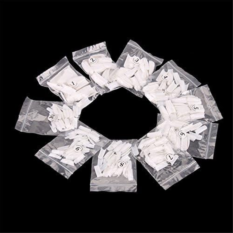 500Pcs Lady White French Acrylic Style Artificial False Nails Half Tips image number 6