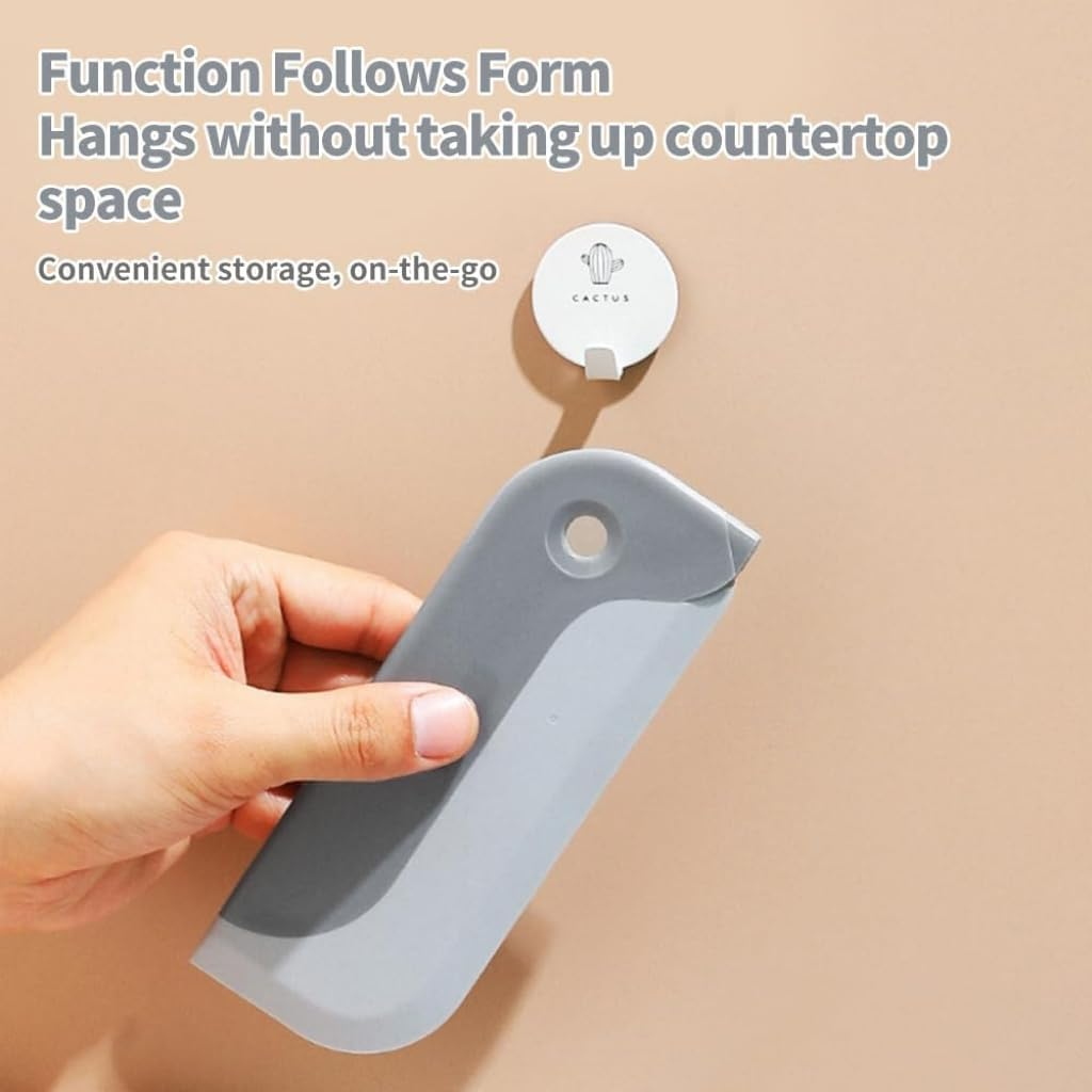 Mini Squeegee for Shower Glass, Kitchen Sink & Bathroom - Durable Rubber Blade, Streak-Free Cleaning Tool for Windows, Mirrors, Car Windshield & Glass Surfaces (2, Gray) image number 6