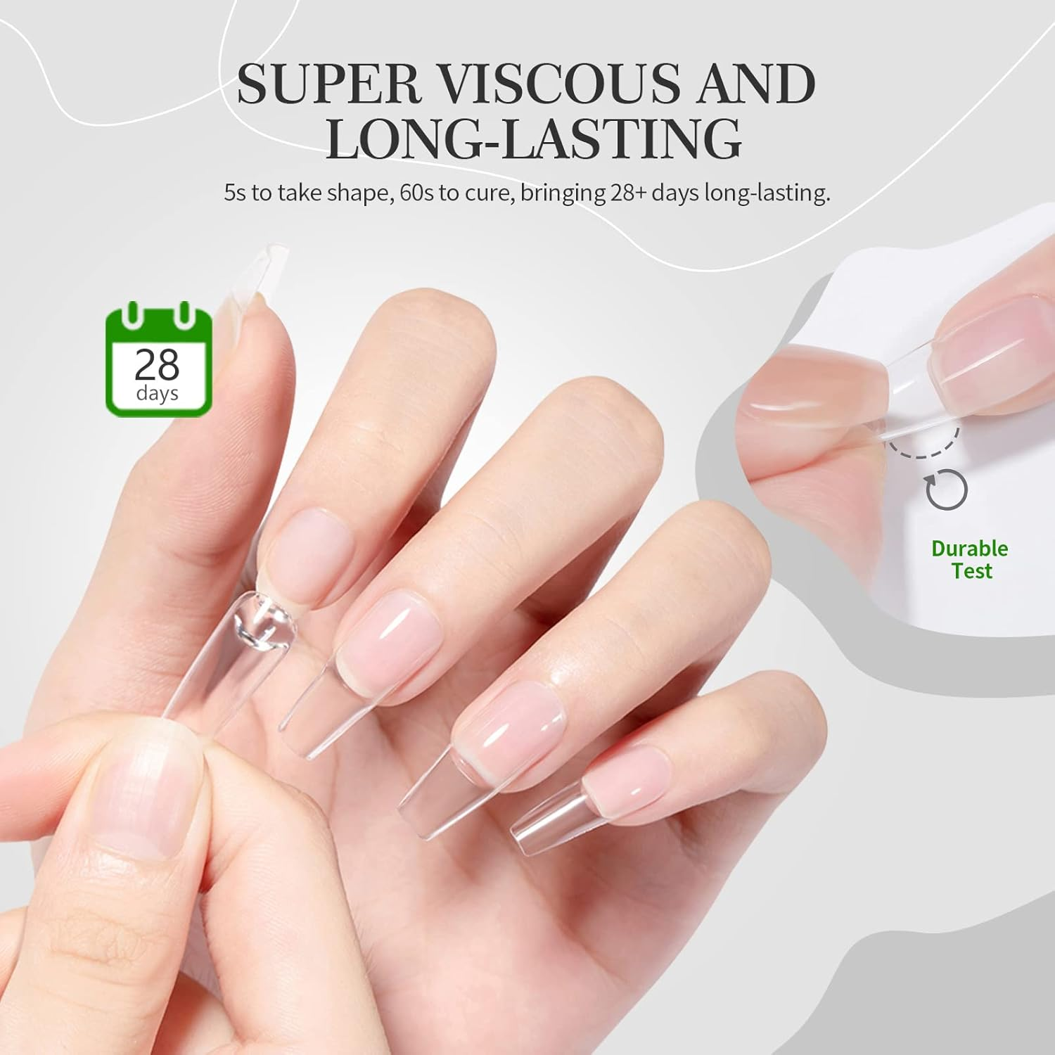 Saviland 2PCS Nail Glue Gel and U V Light for Nails &ndash; 15ML Multifunction Gel Nail Glue & Innovation U V Nail Lamp for Nails Extension Nails Kit Gel Nail Glue for Nails Tips Home DIY Salon Use image number 6