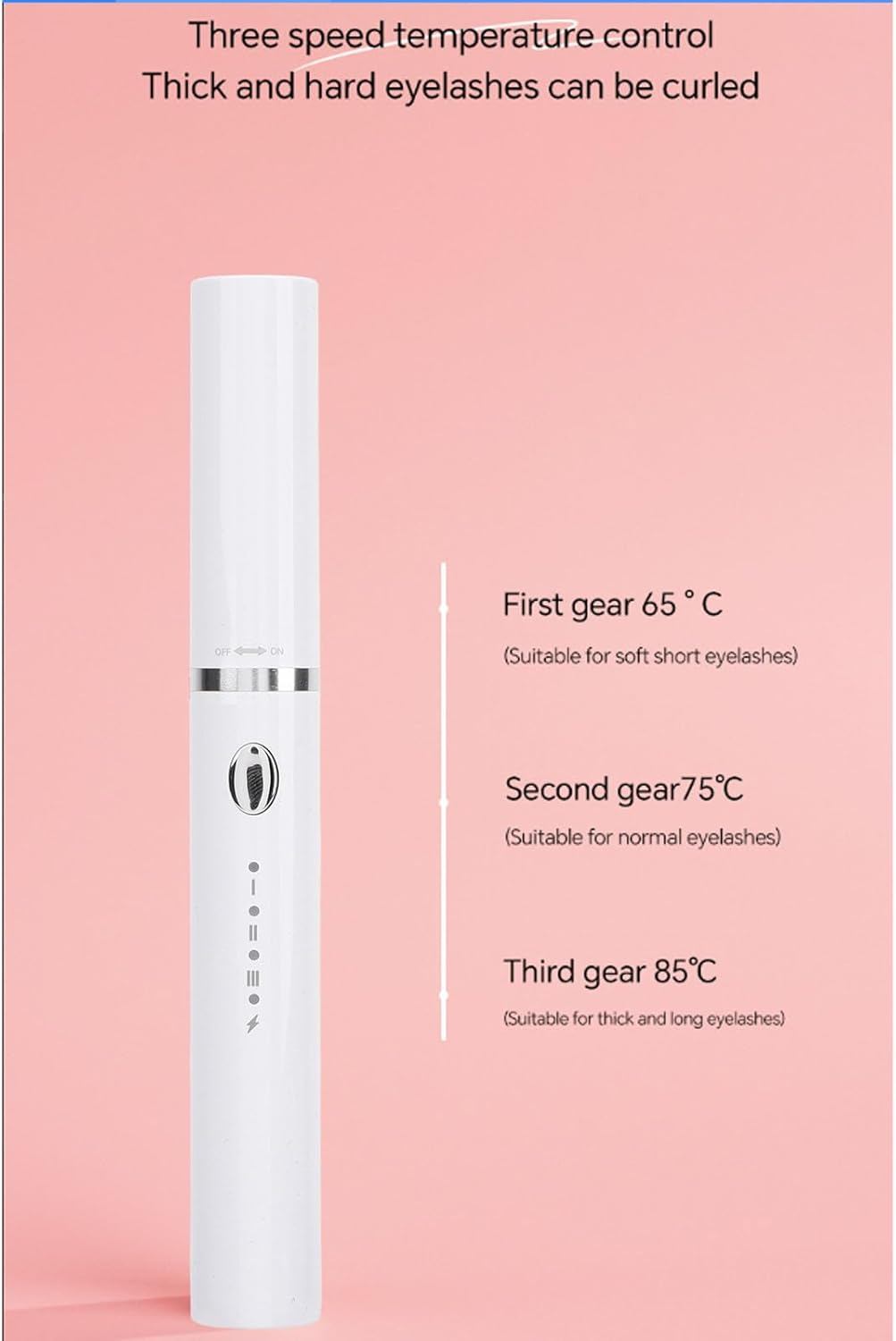 Bewinner Electric Heated Eyelash Curler - Rechargeable Mini Eyelash Curler with Smart Temperature Controlled, Compact Heated Lash Curler for Quick Heating Curling (White)