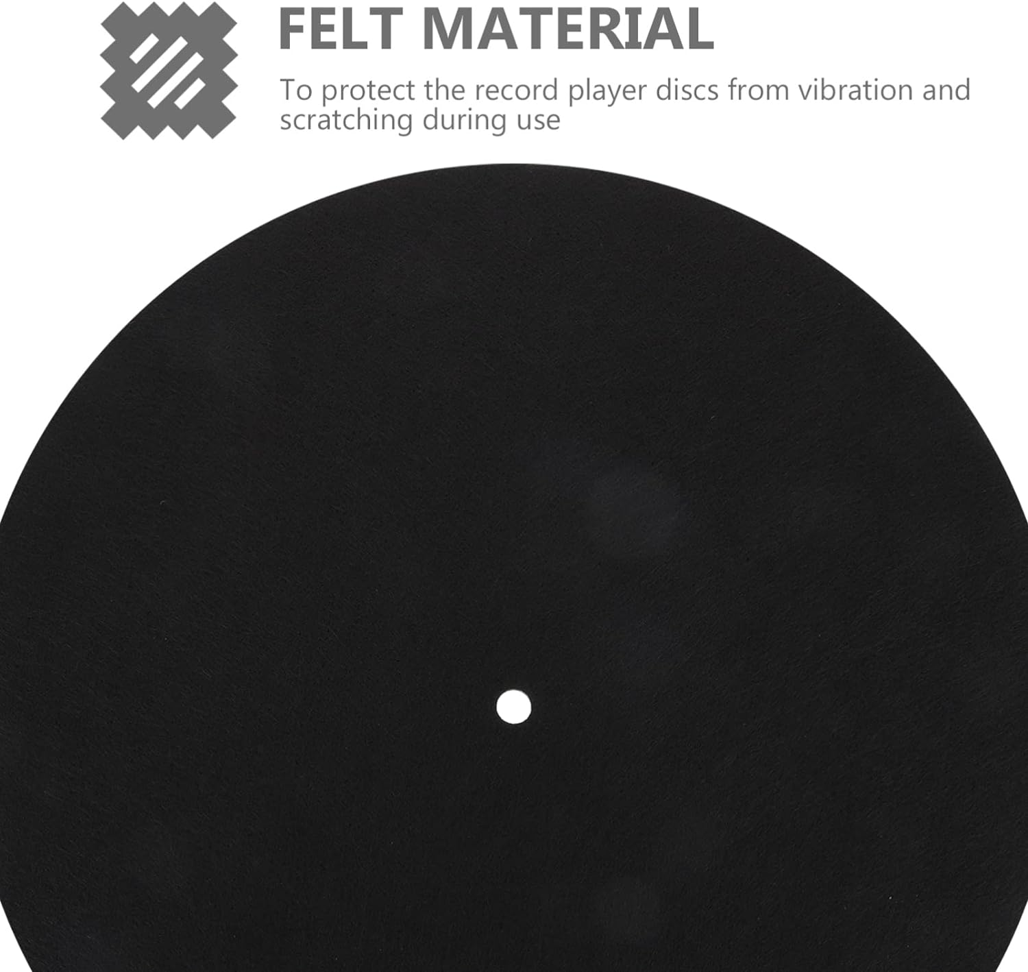 Milisten Turntable Mat 7 Inch 3Mm Thickness Felt Disc Pad Vinyl Record Mat image number 4