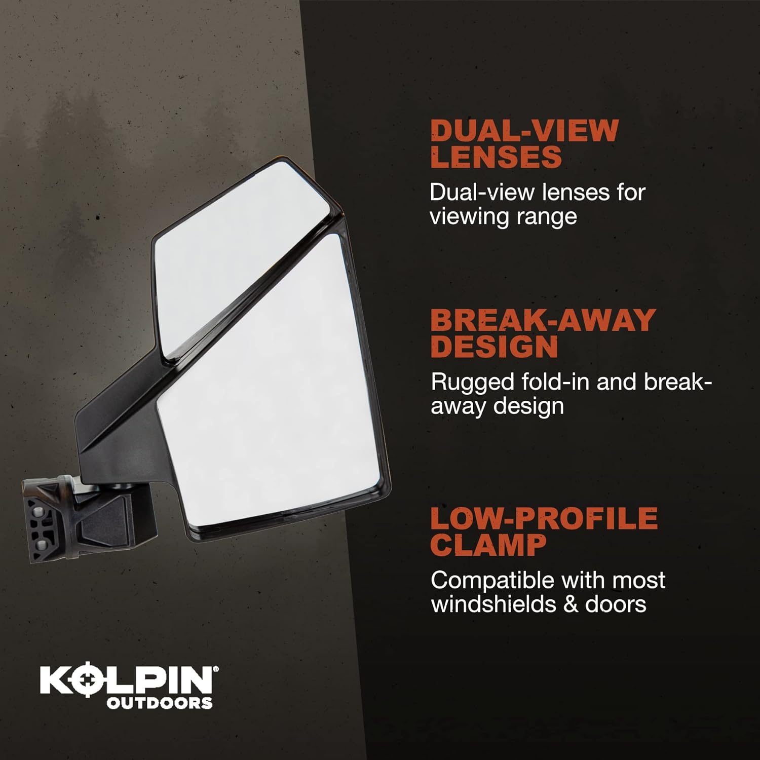 Kolpin UTV Side Mirror - Pair - 98315, Black image number 1